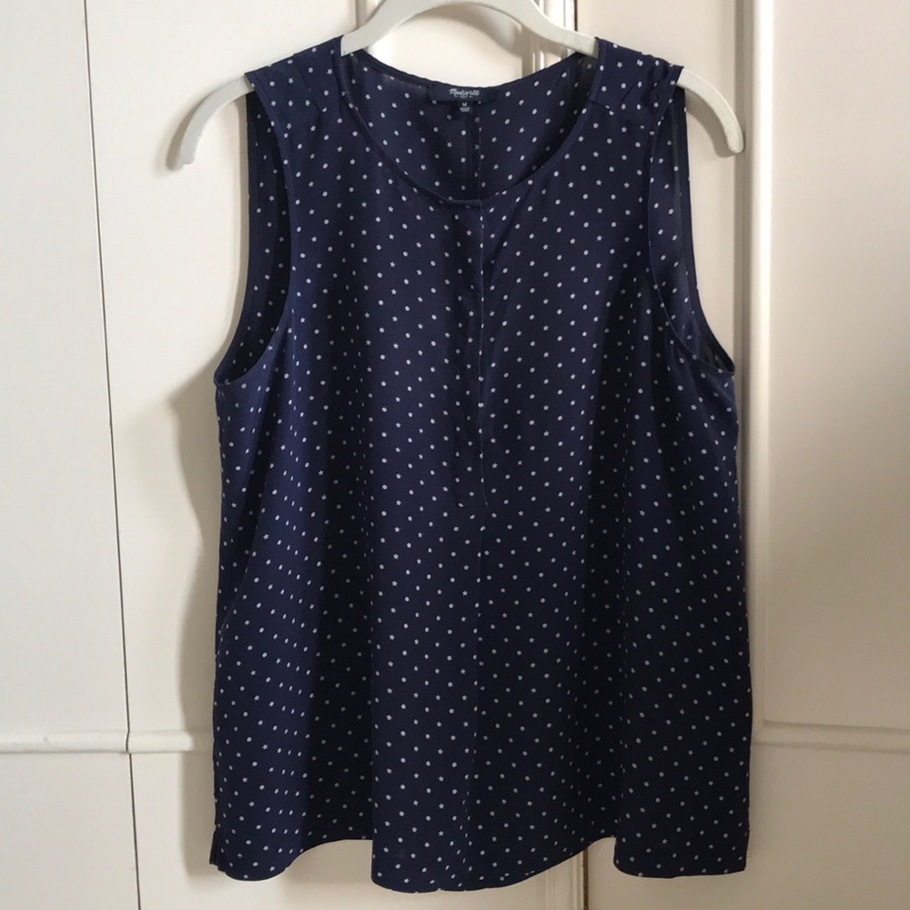 Madewell Silk Composition Tank Top in Dots & Stars